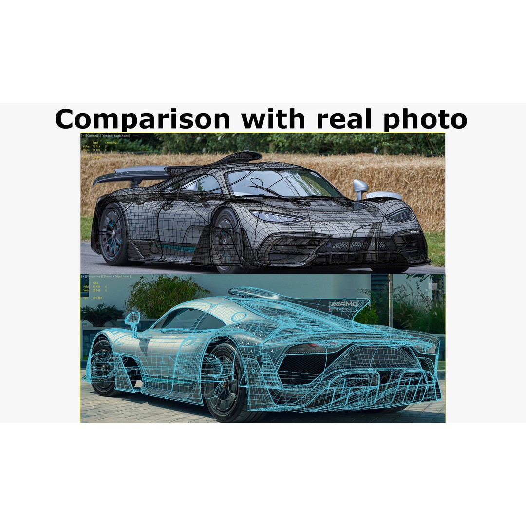 Mercedes-AMG One 3D Model – High Poly Sport Car with Multiple Formats - View 40