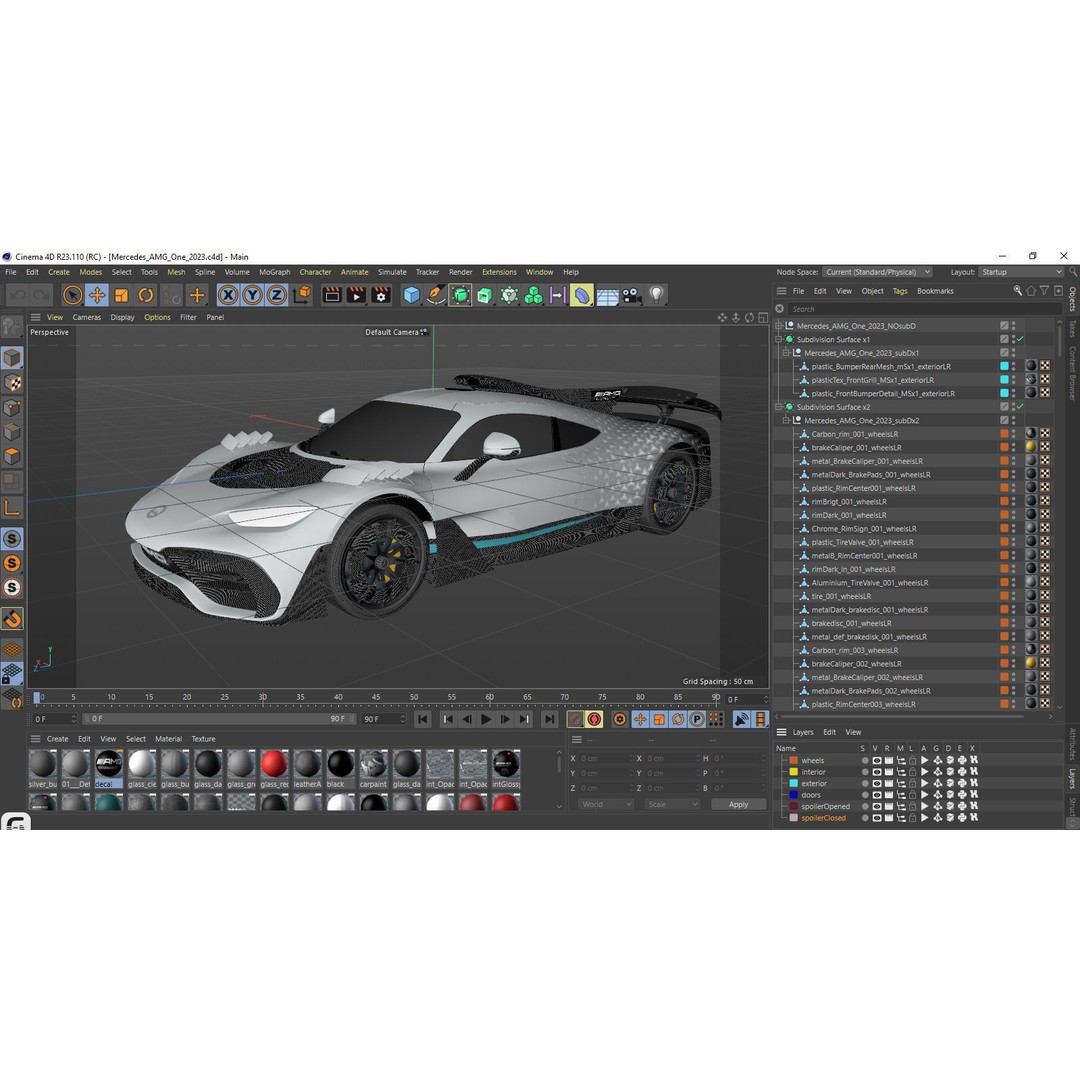Mercedes-AMG One 3D Model – High Poly Sport Car with Multiple Formats - View 42