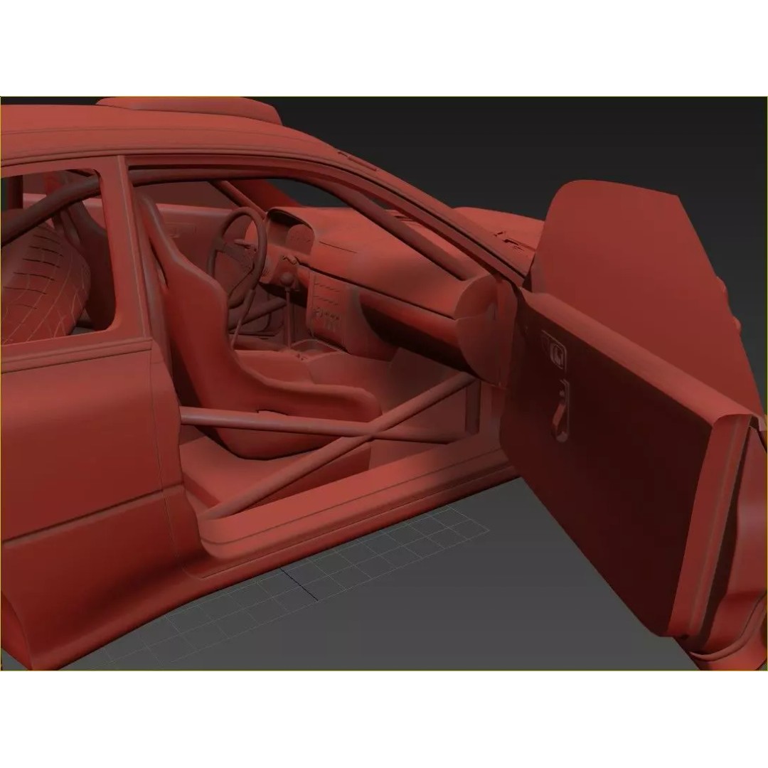Subaru Impreza 22b STI Rally Car 3D Model – High Poly Game Asset, FBX, OBJ - View 14