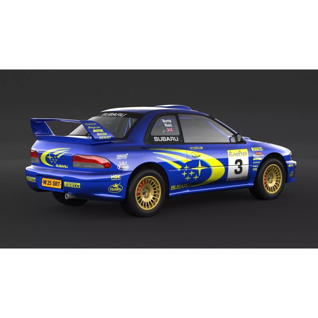 Subaru Impreza 22b STI Rally Car 3D Model – High Poly Game Asset, FBX, OBJ - View 3