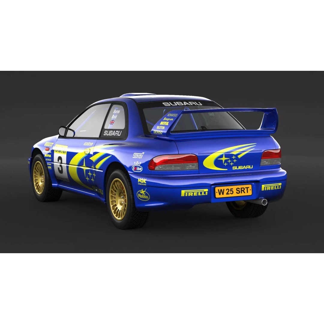 Subaru Impreza 22b STI Rally Car 3D Model – High Poly Game Asset, FBX, OBJ - View 5