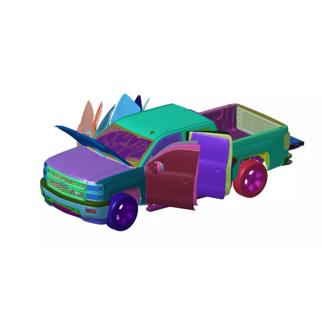 Chevrolet Silverado 1500 2014 Pickup 3D Model – High Detail STL Scan - View 2