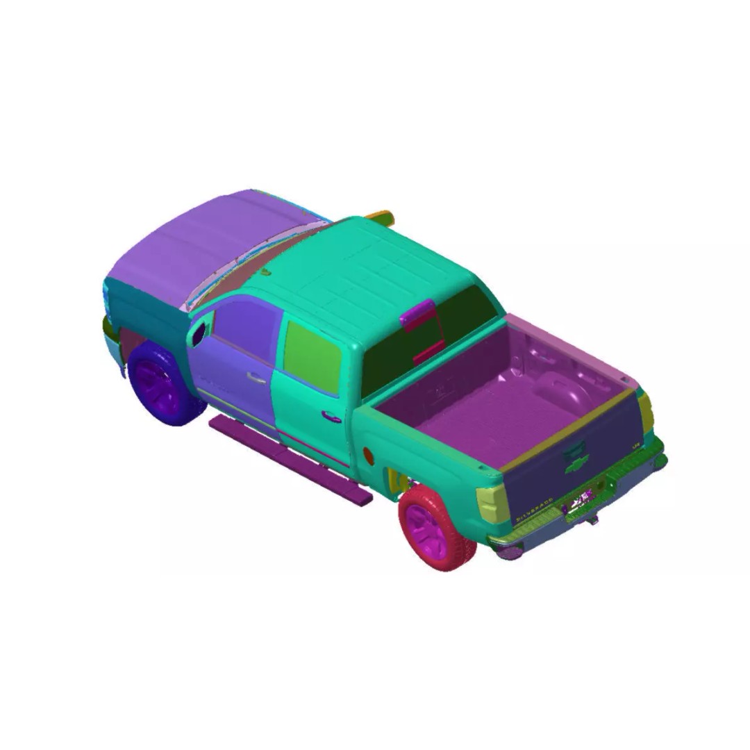 Chevrolet Silverado 1500 2014 Pickup 3D Model – High Detail STL Scan - View 3