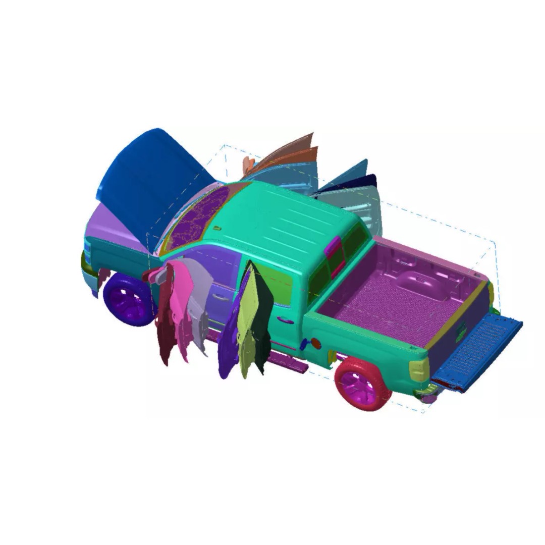 Chevrolet Silverado 1500 2014 Pickup 3D Model – High Detail STL Scan - View 5
