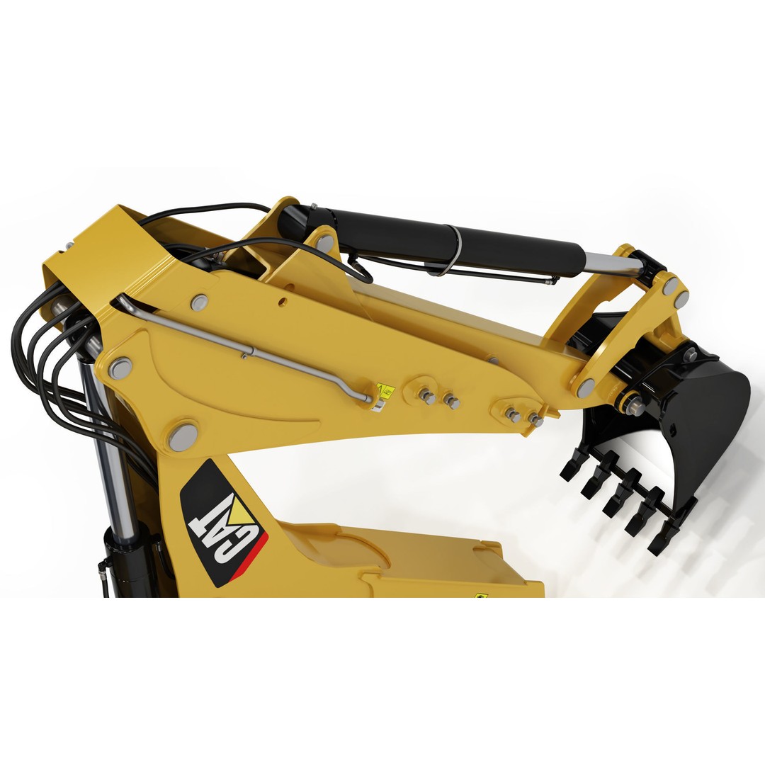 Backhoe Loader 3D Model – High Poly Excavator with Textures, FBX/OBJ - View 18