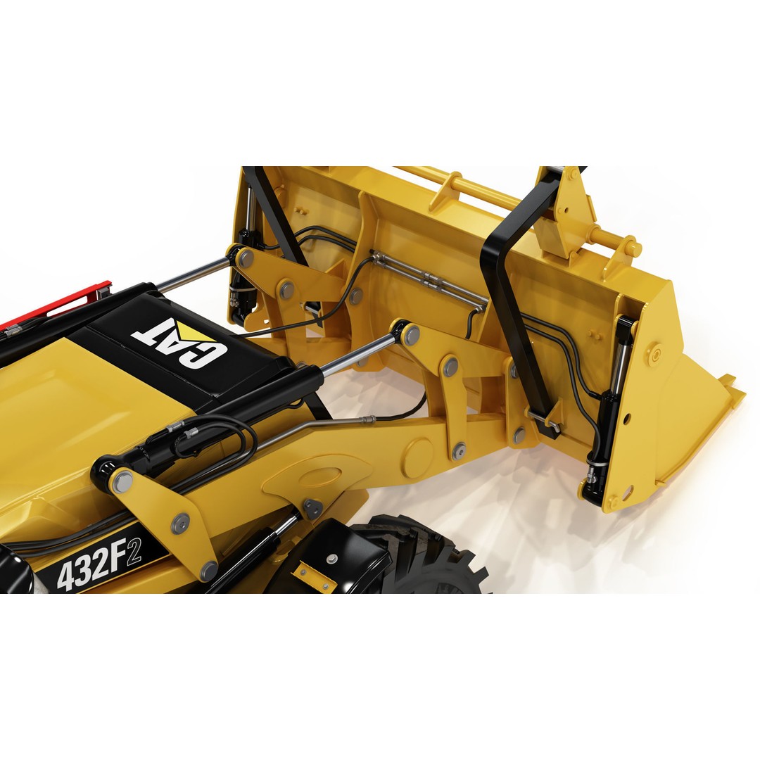 Backhoe Loader 3D Model – High Poly Excavator with Textures, FBX/OBJ - View 23