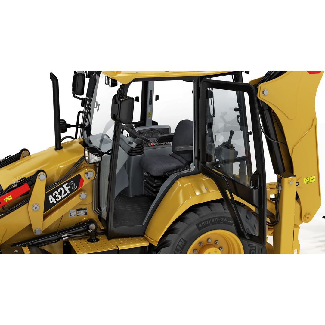Backhoe Loader 3D Model – High Poly Excavator with Textures, FBX/OBJ - View 25