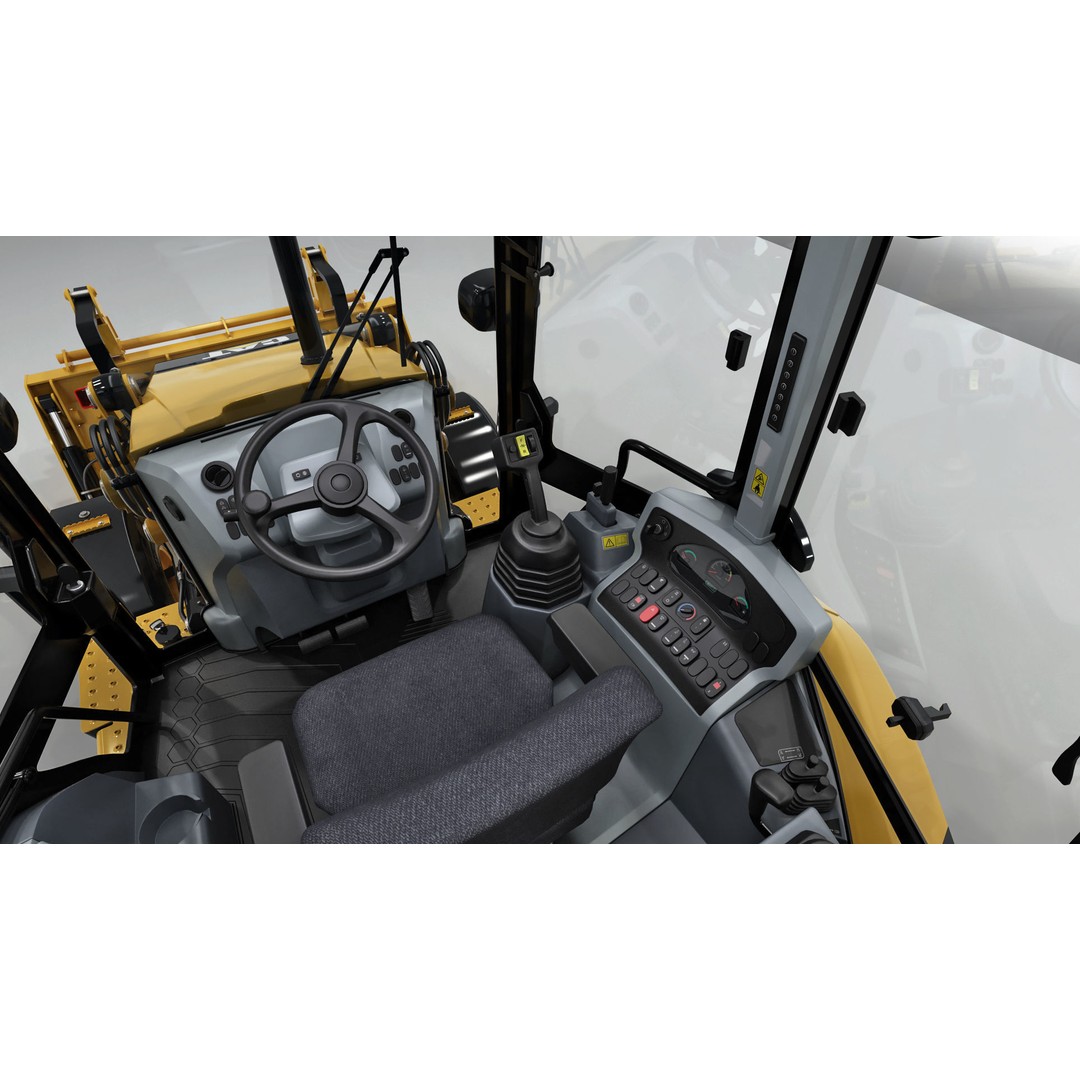 Backhoe Loader 3D Model – High Poly Excavator with Textures, FBX/OBJ - View 27