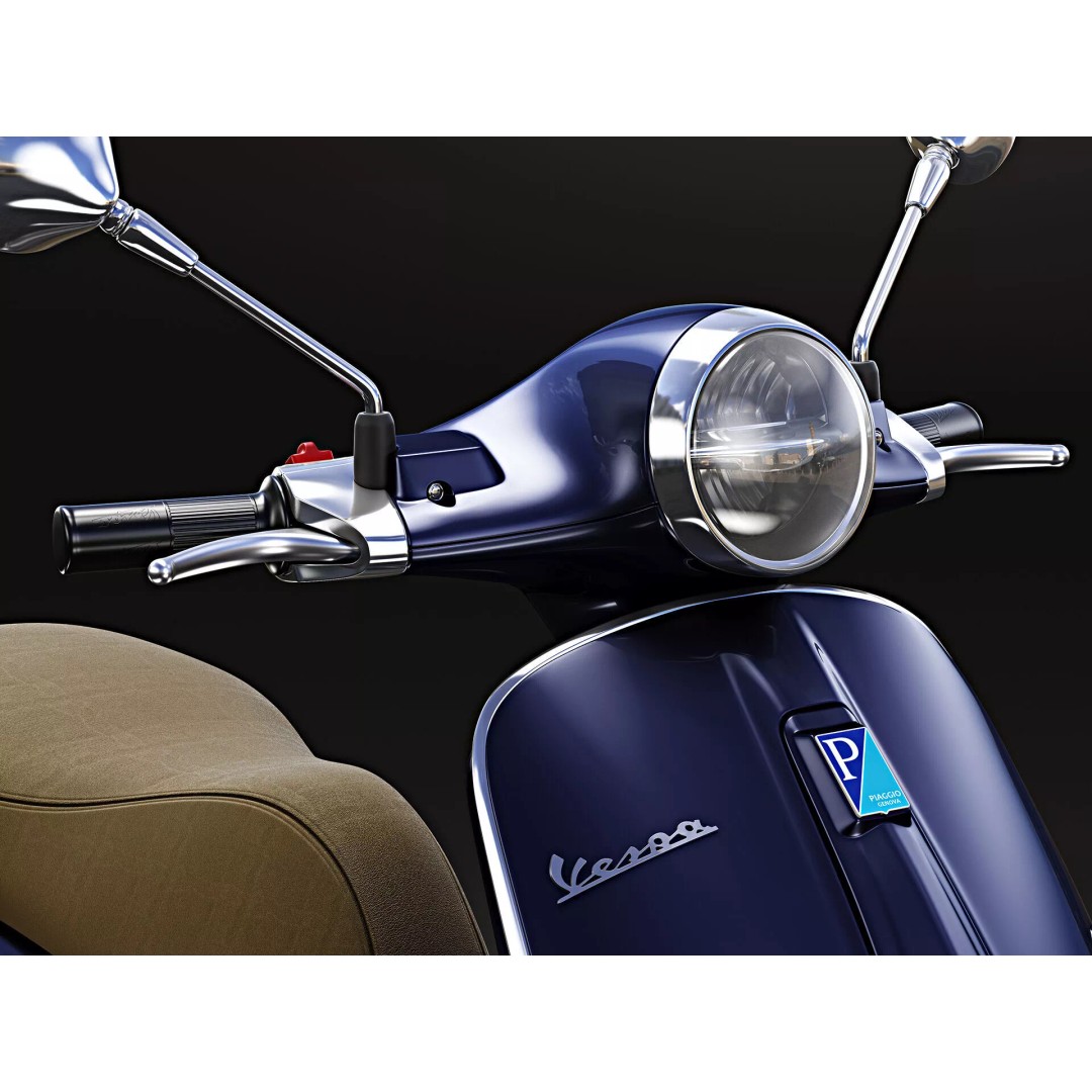 2020 Vespa Primavera 125 3D Model – High Poly Game Asset, FBX, OBJ - View 15