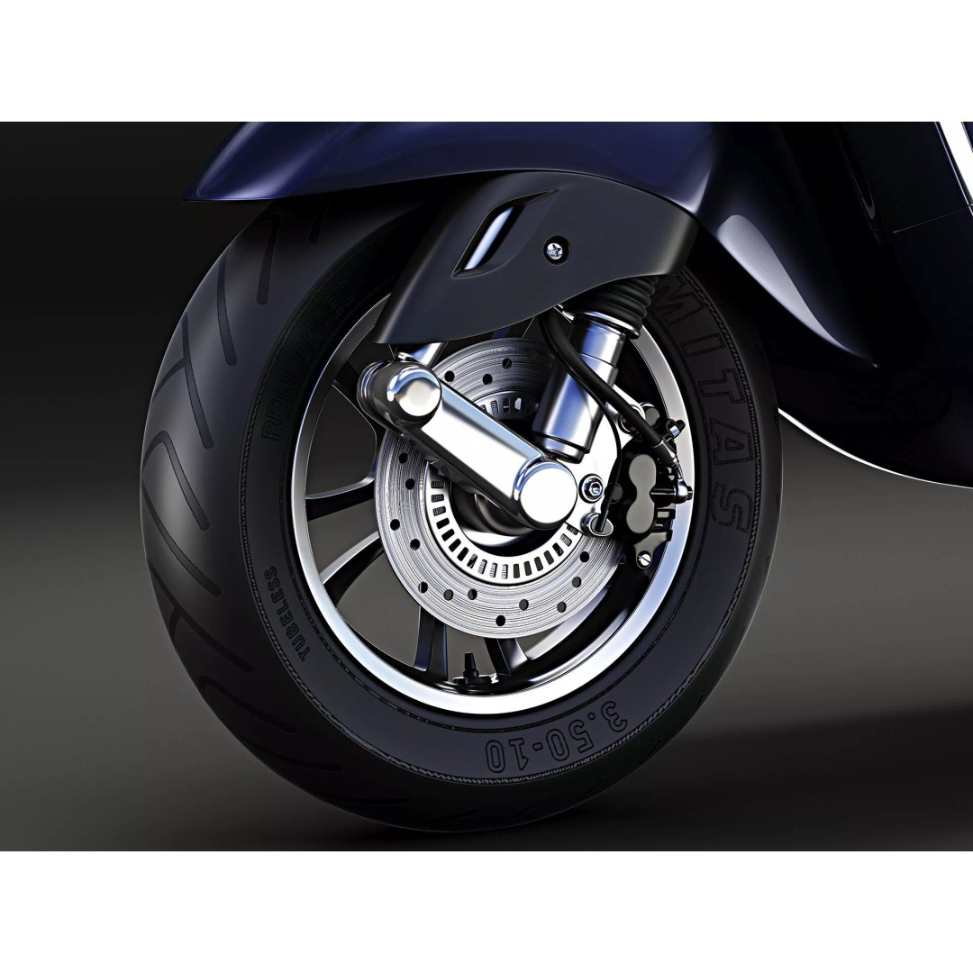 2020 Vespa Primavera 125 3D Model – High Poly Game Asset, FBX, OBJ - View 16