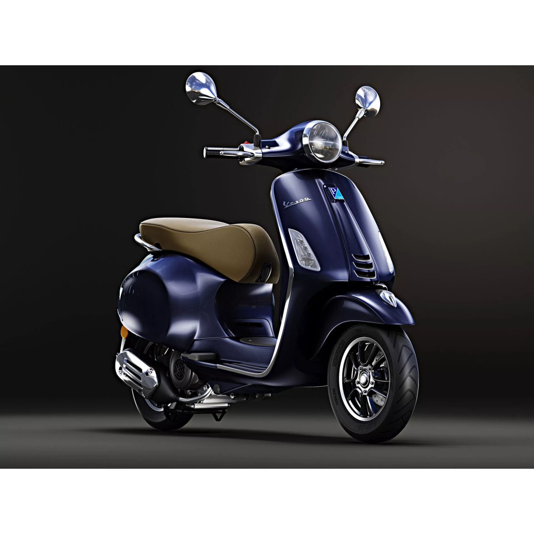 2020 Vespa Primavera 125 3D Model – High Poly Game Asset, FBX, OBJ - View 2
