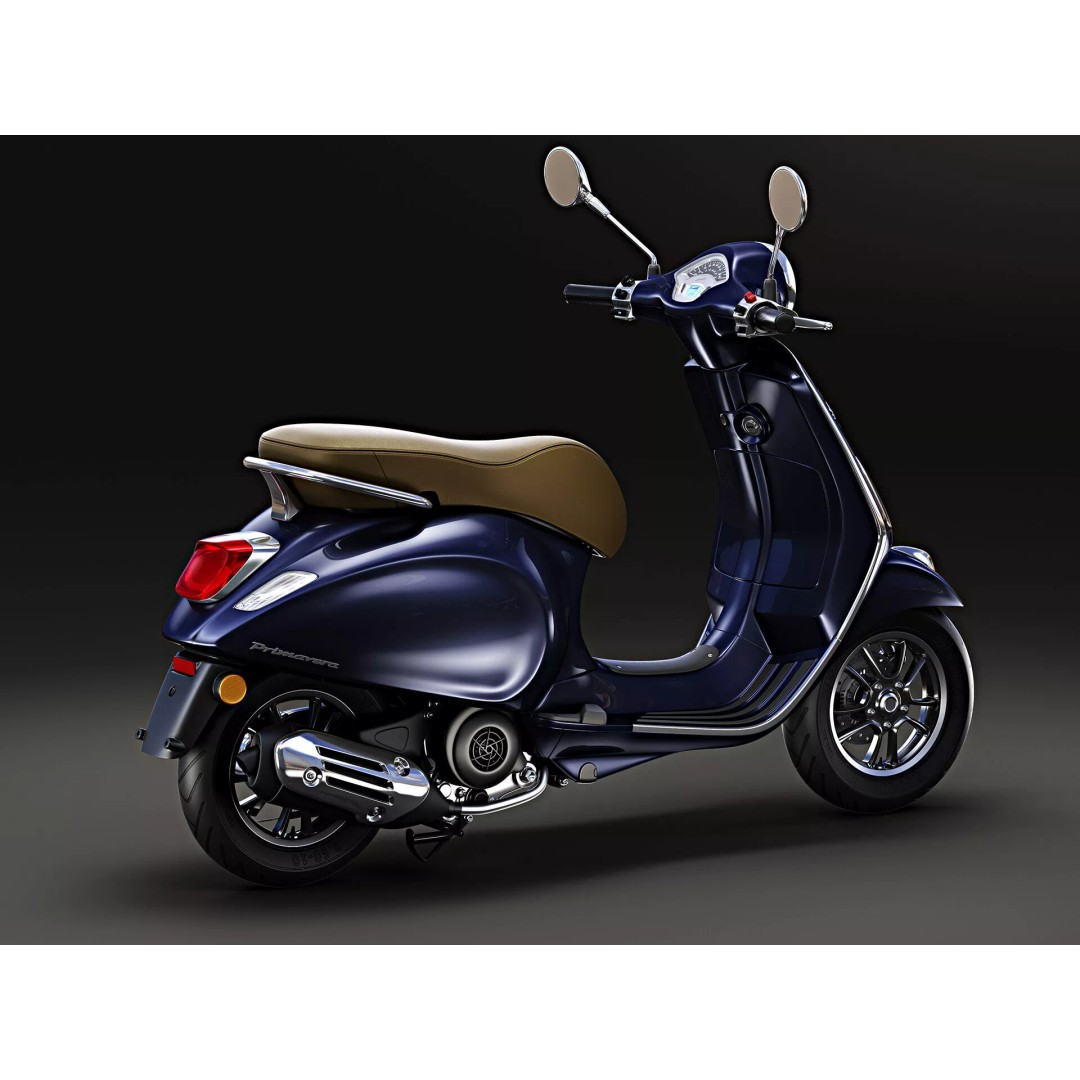 2020 Vespa Primavera 125 3D Model – High Poly Game Asset, FBX, OBJ - View 3
