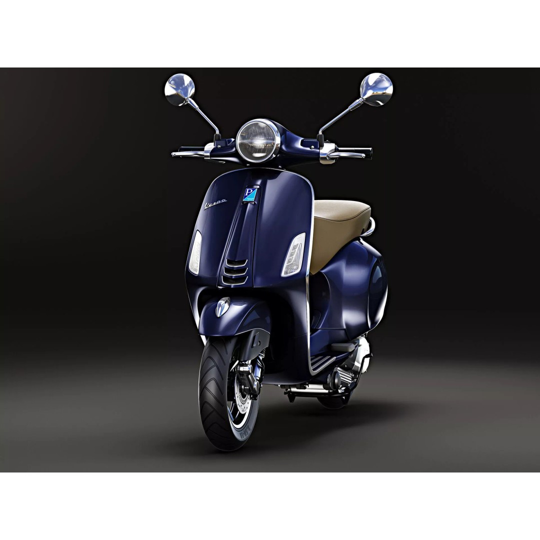 2020 Vespa Primavera 125 3D Model – High Poly Game Asset, FBX, OBJ - View 9