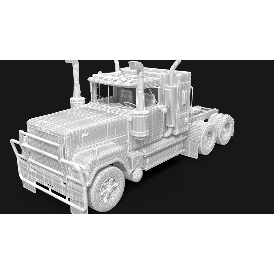 Australian Superliner 3D Model – Classic Truck with PBR Textures