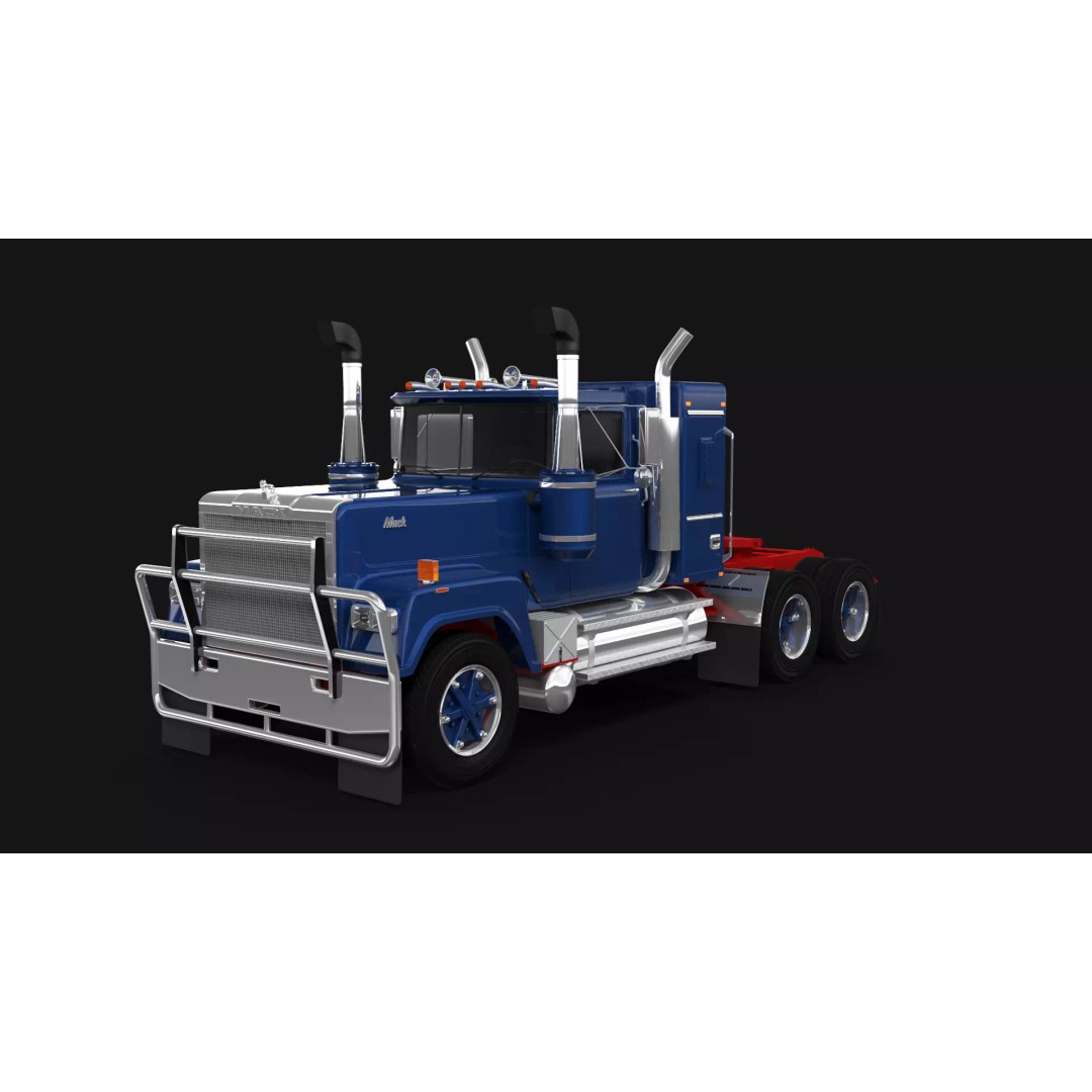 Australian Superliner 3D Model – Classic Truck with PBR Textures - View 3