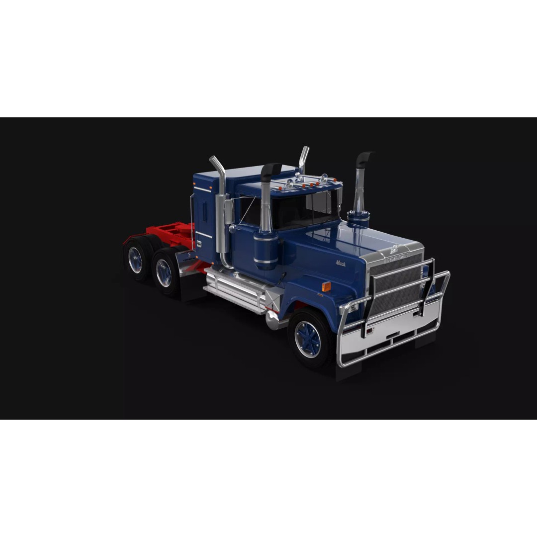 Australian Superliner 3D Model – Classic Truck with PBR Textures - View 5