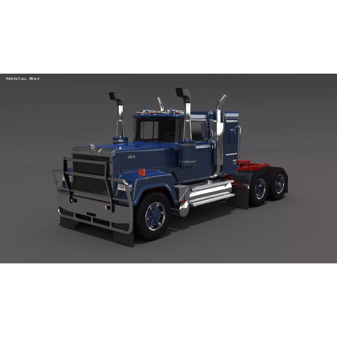Australian Superliner 3D Model – Classic Truck with PBR Textures - View 8
