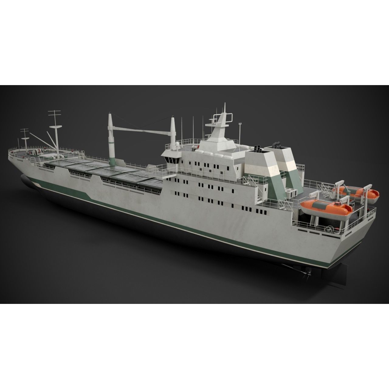 Bulk Carrier - PBR Textured 3D Model - View 11