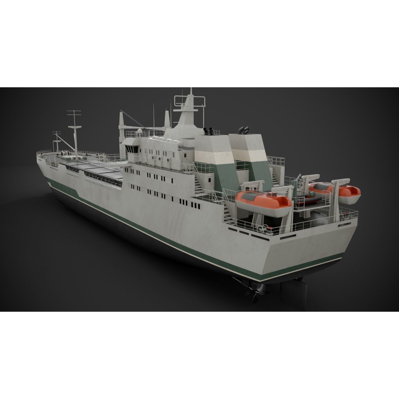 Bulk Carrier - PBR Textured 3D Model - View 13
