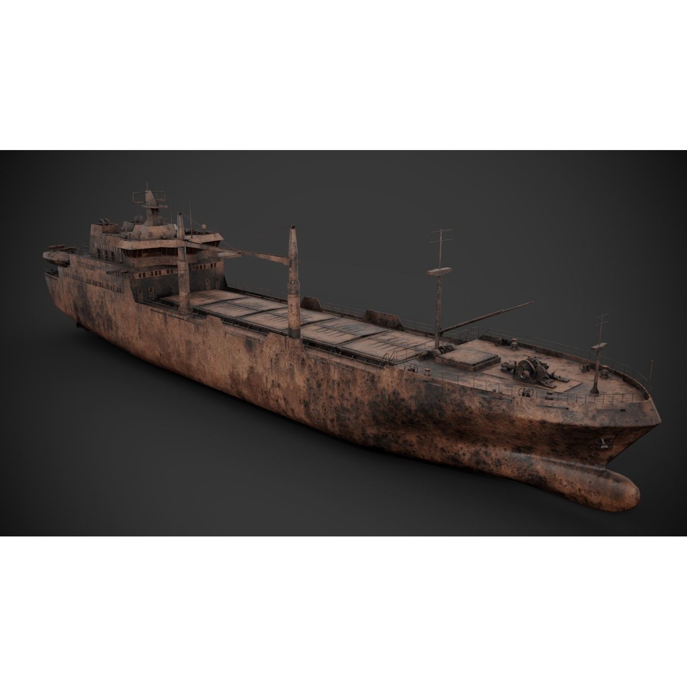 Bulk Carrier - PBR Textured 3D Model - View 15