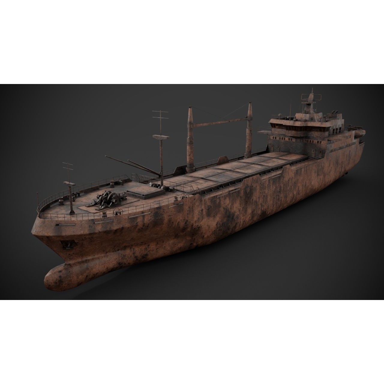 Bulk Carrier - PBR Textured 3D Model - View 16