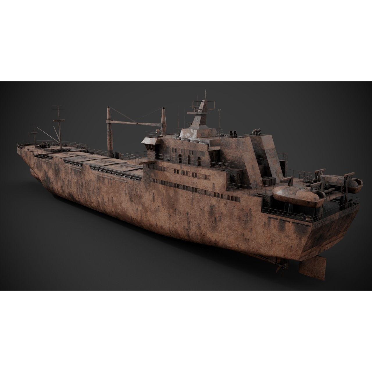 Bulk Carrier - PBR Textured 3D Model - View 17
