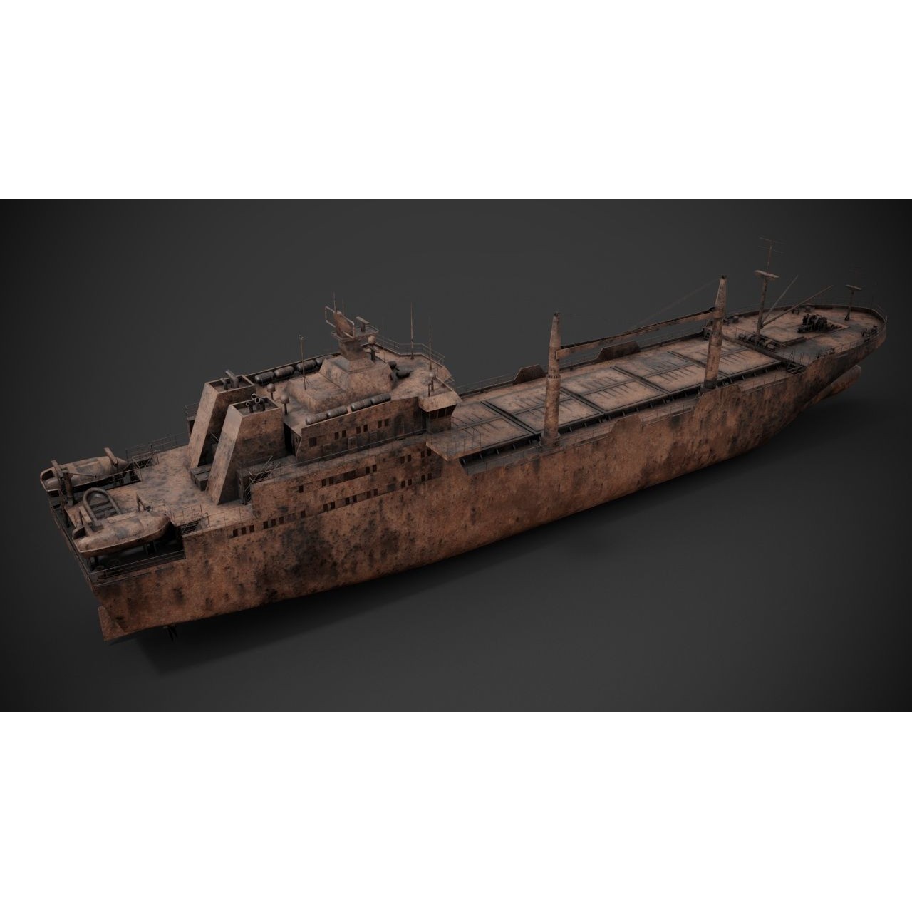 Bulk Carrier - PBR Textured 3D Model - View 18
