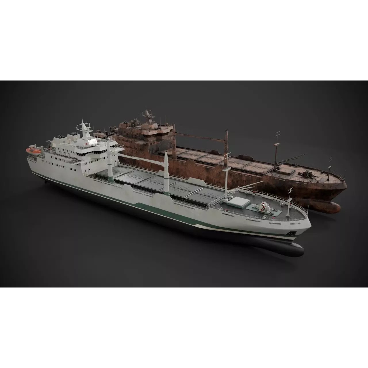 Bulk Carrier - PBR Textured 3D Model - View 2