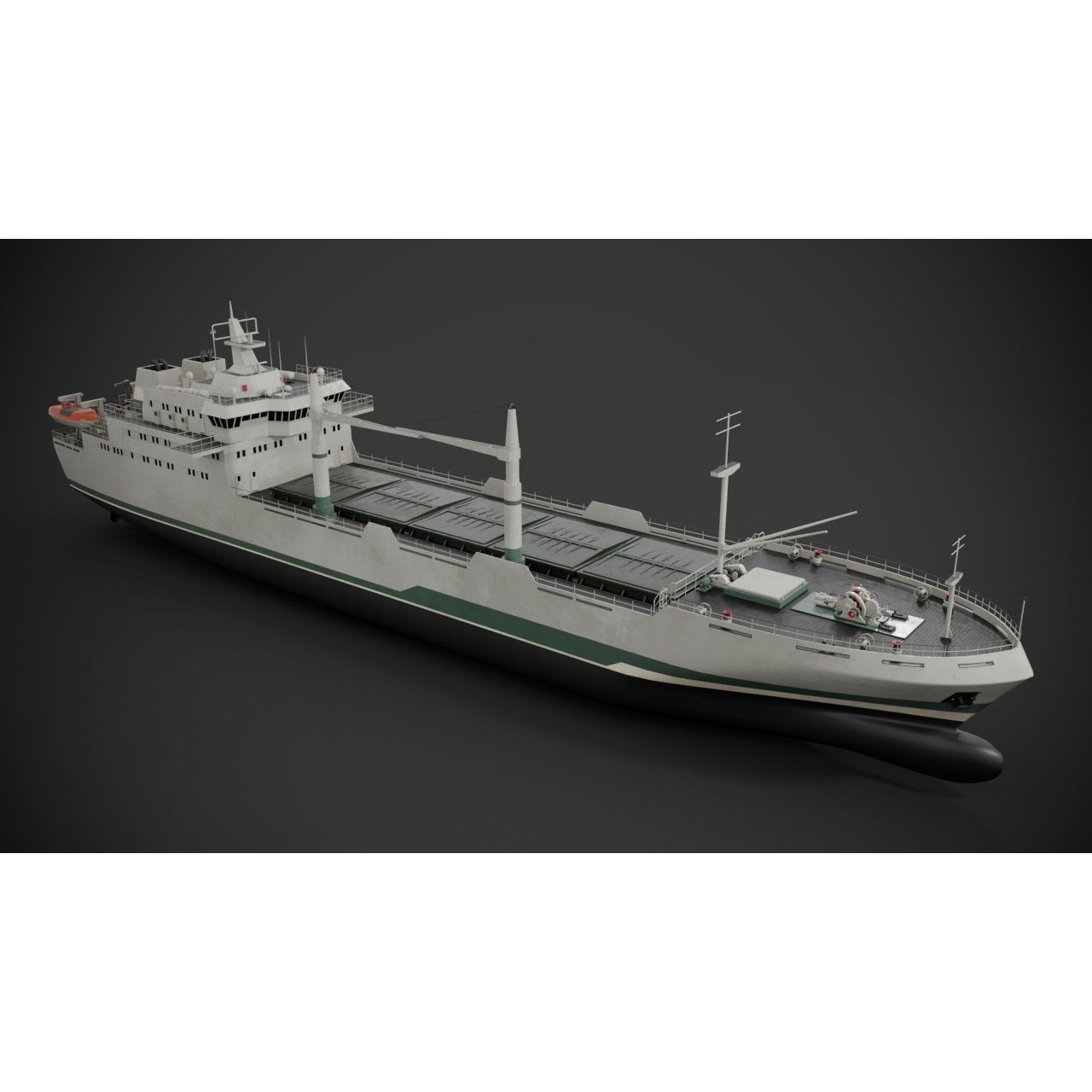 Bulk Carrier - PBR Textured 3D Model - View 4