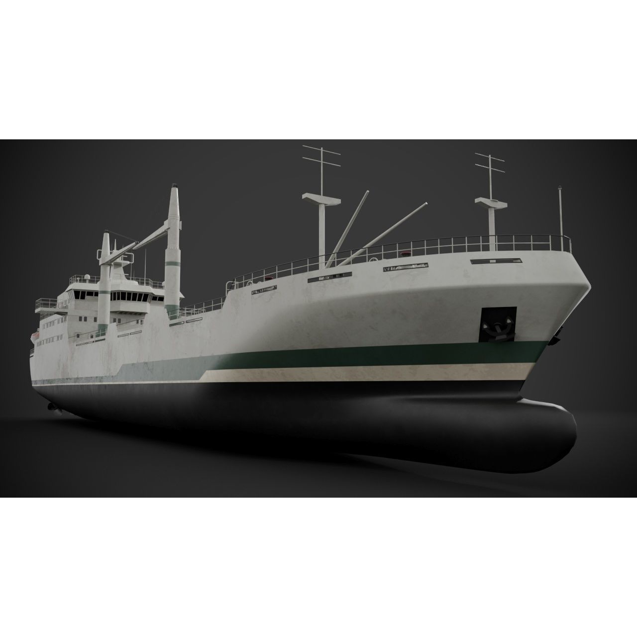Bulk Carrier - PBR Textured 3D Model - View 6