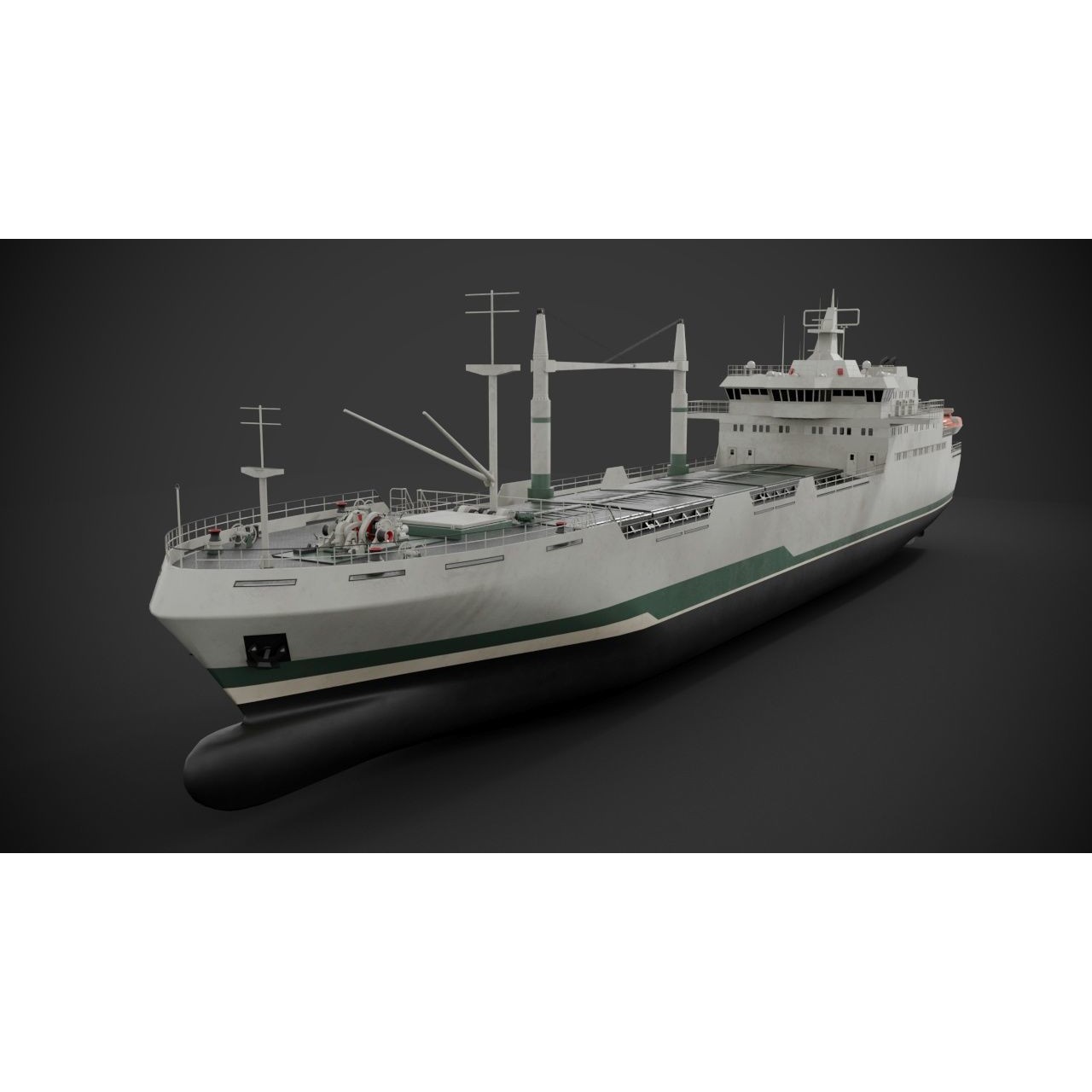 Bulk Carrier - PBR Textured 3D Model - View 8