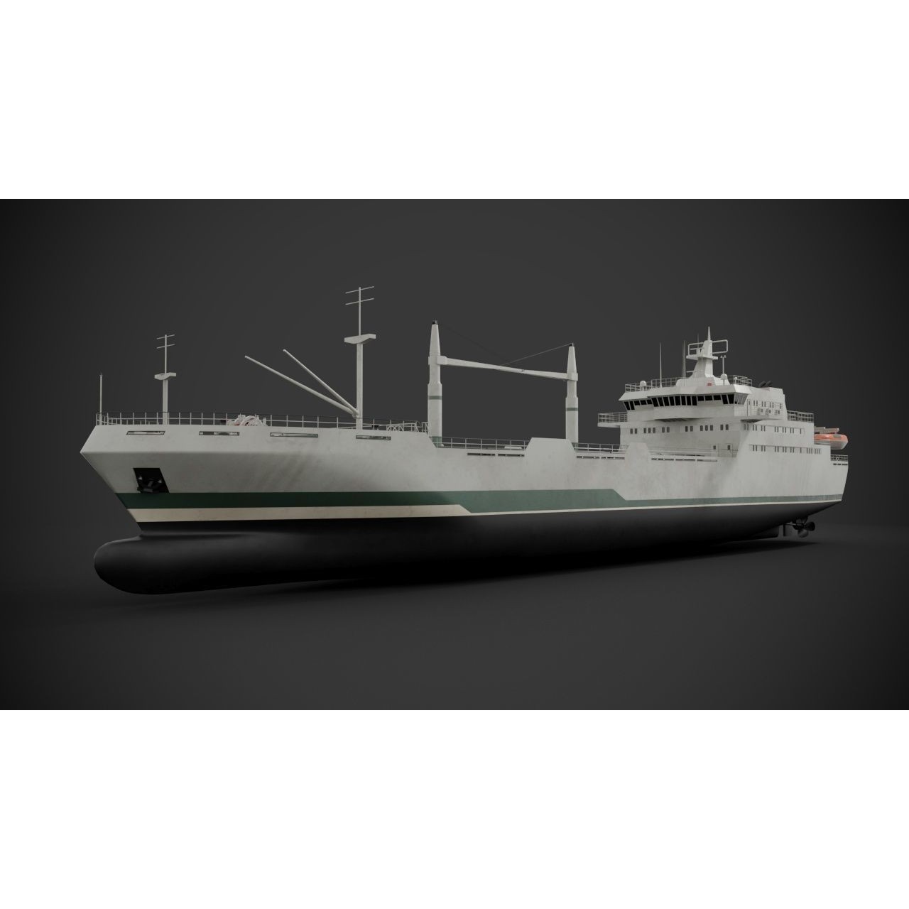 Bulk Carrier - PBR Textured 3D Model - View 9