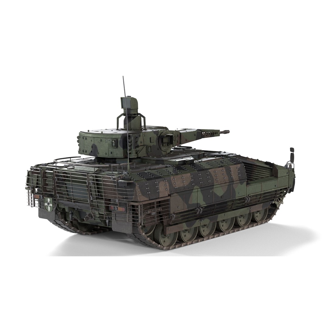 Puma 6x6 IFV 3D Model – Low Poly Military Vehicle, FBX, Blender - View 3