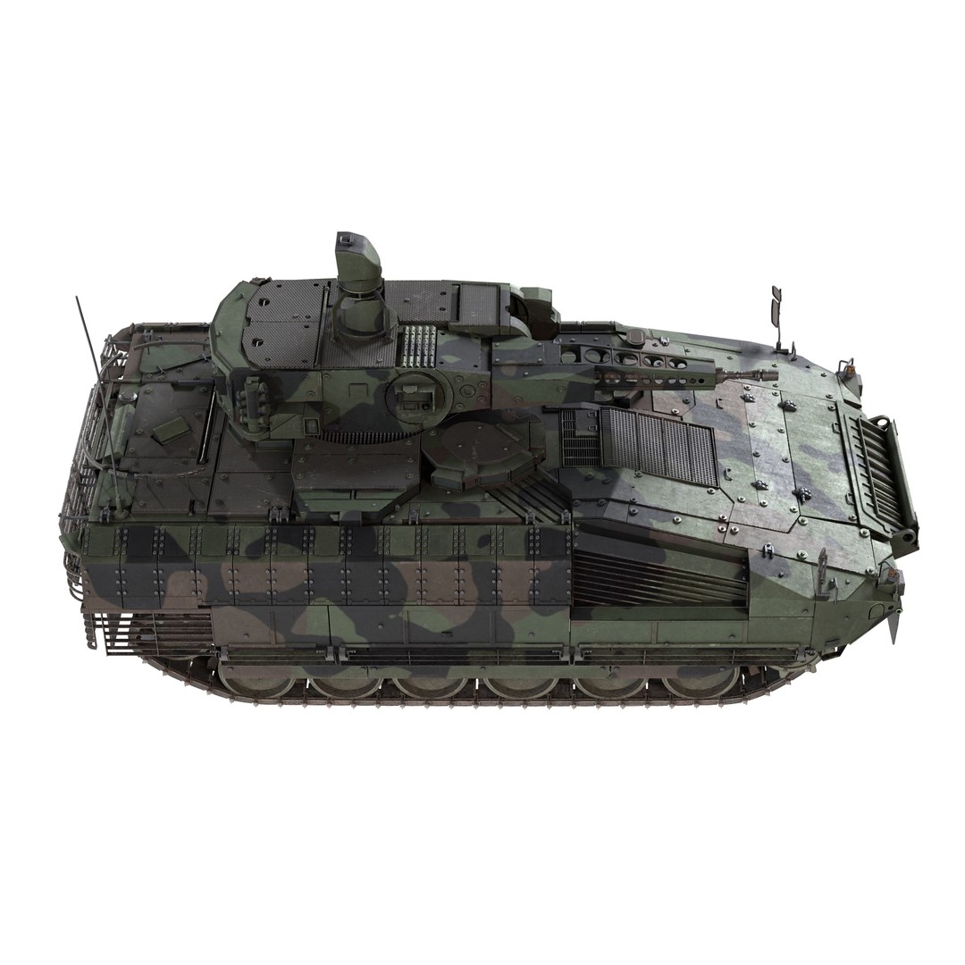 Puma 6x6 IFV 3D Model – Low Poly Military Vehicle, FBX, Blender - View 6