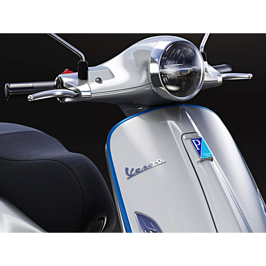 2020 Vespa Elettrica 3D Model – High Poly Game Asset, FBX, OBJ - View 15