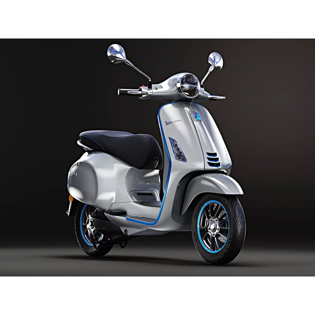 2020 Vespa Elettrica 3D Model – High Poly Game Asset, FBX, OBJ - View 2
