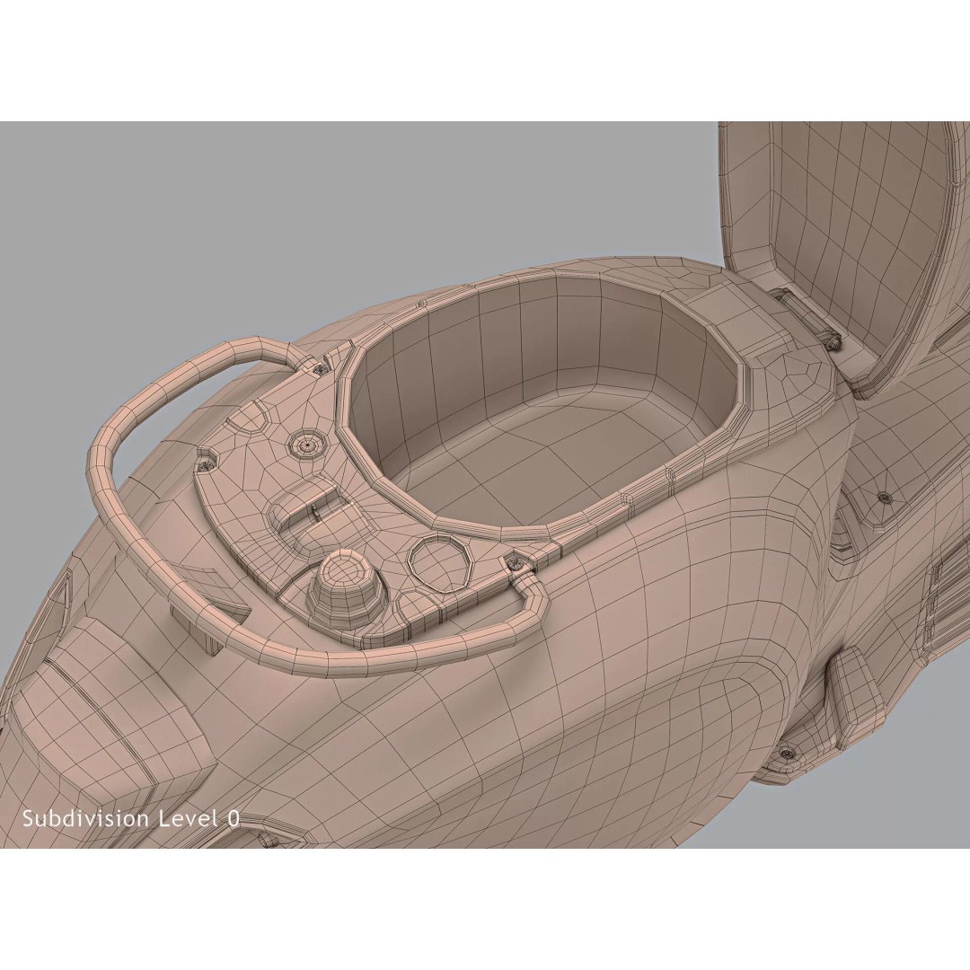 2020 Vespa Elettrica 3D Model – High Poly Game Asset, FBX, OBJ - View 22