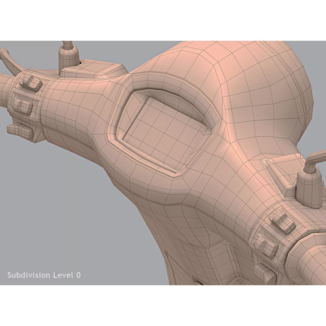 2020 Vespa Elettrica 3D Model – High Poly Game Asset, FBX, OBJ - View 24