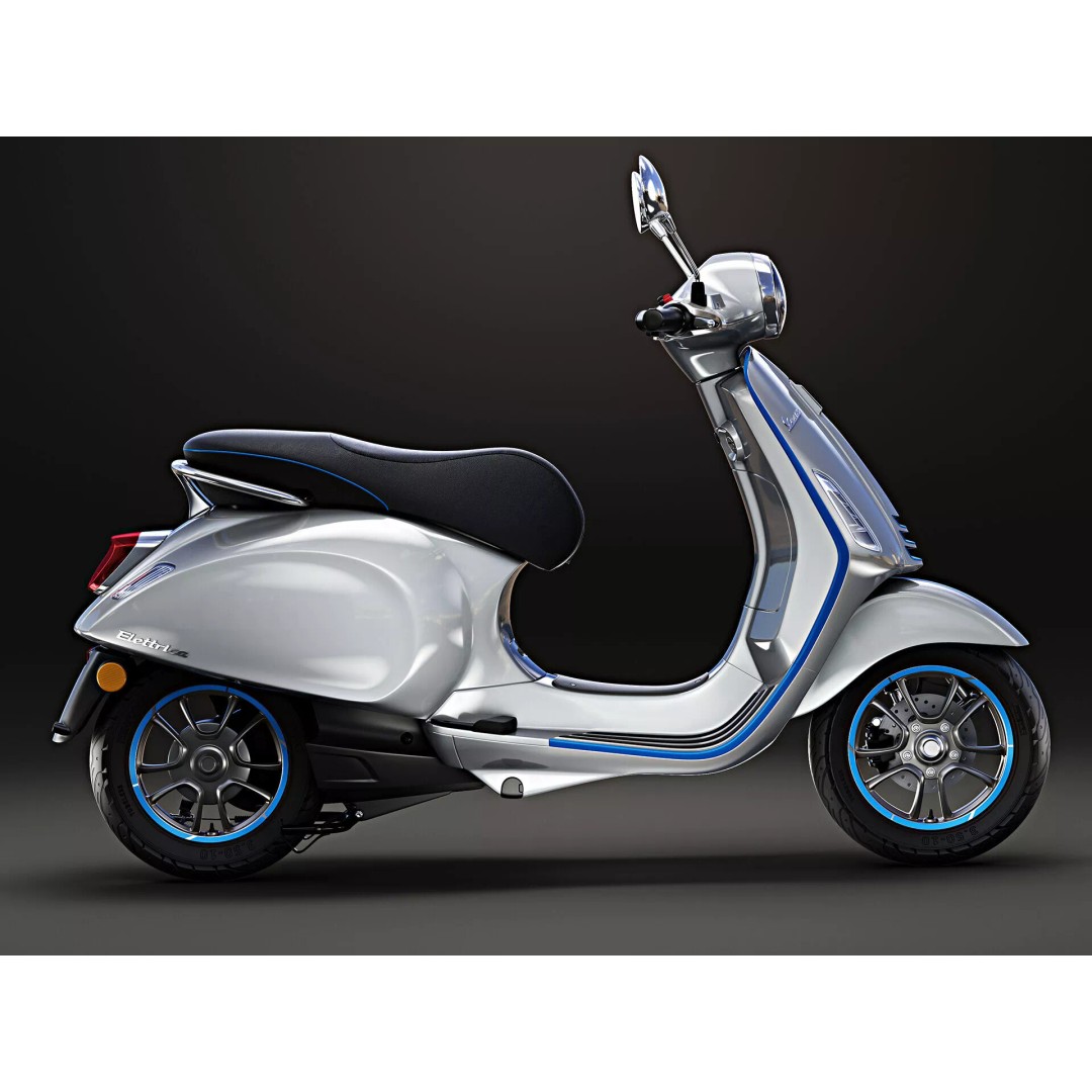2020 Vespa Elettrica 3D Model – High Poly Game Asset, FBX, OBJ - View 5