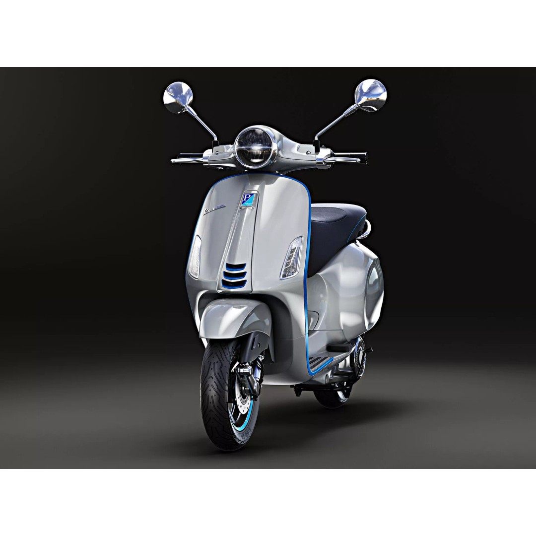 2020 Vespa Elettrica 3D Model – High Poly Game Asset, FBX, OBJ - View 9