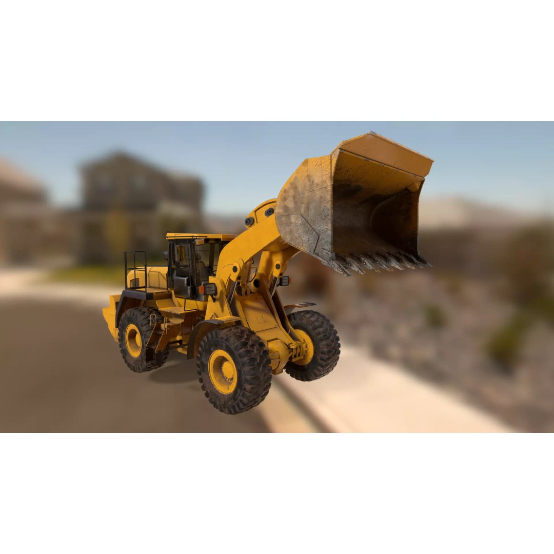 Wheel Loader 3D Model – Low Poly PBR Vehicle Asset, FBX - View 10