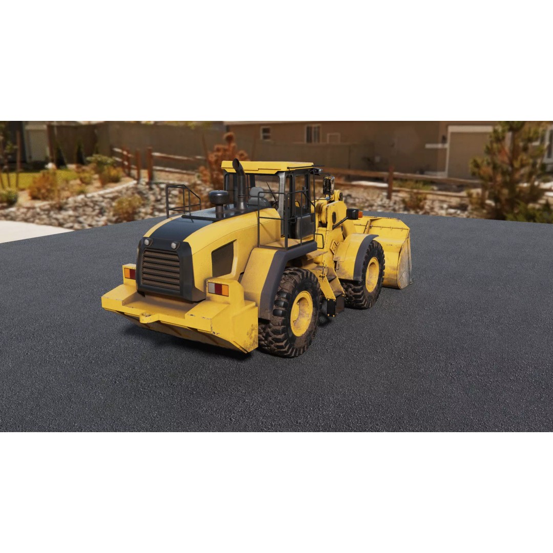 Wheel Loader 3D Model – Low Poly PBR Vehicle Asset, FBX - View 4