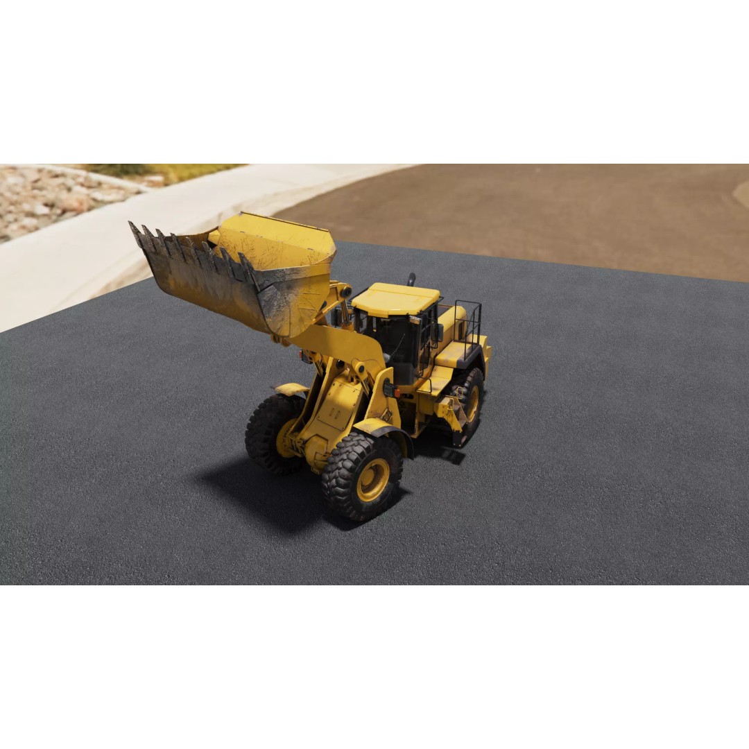 Wheel Loader 3D Model – Low Poly PBR Vehicle Asset, FBX - View 5