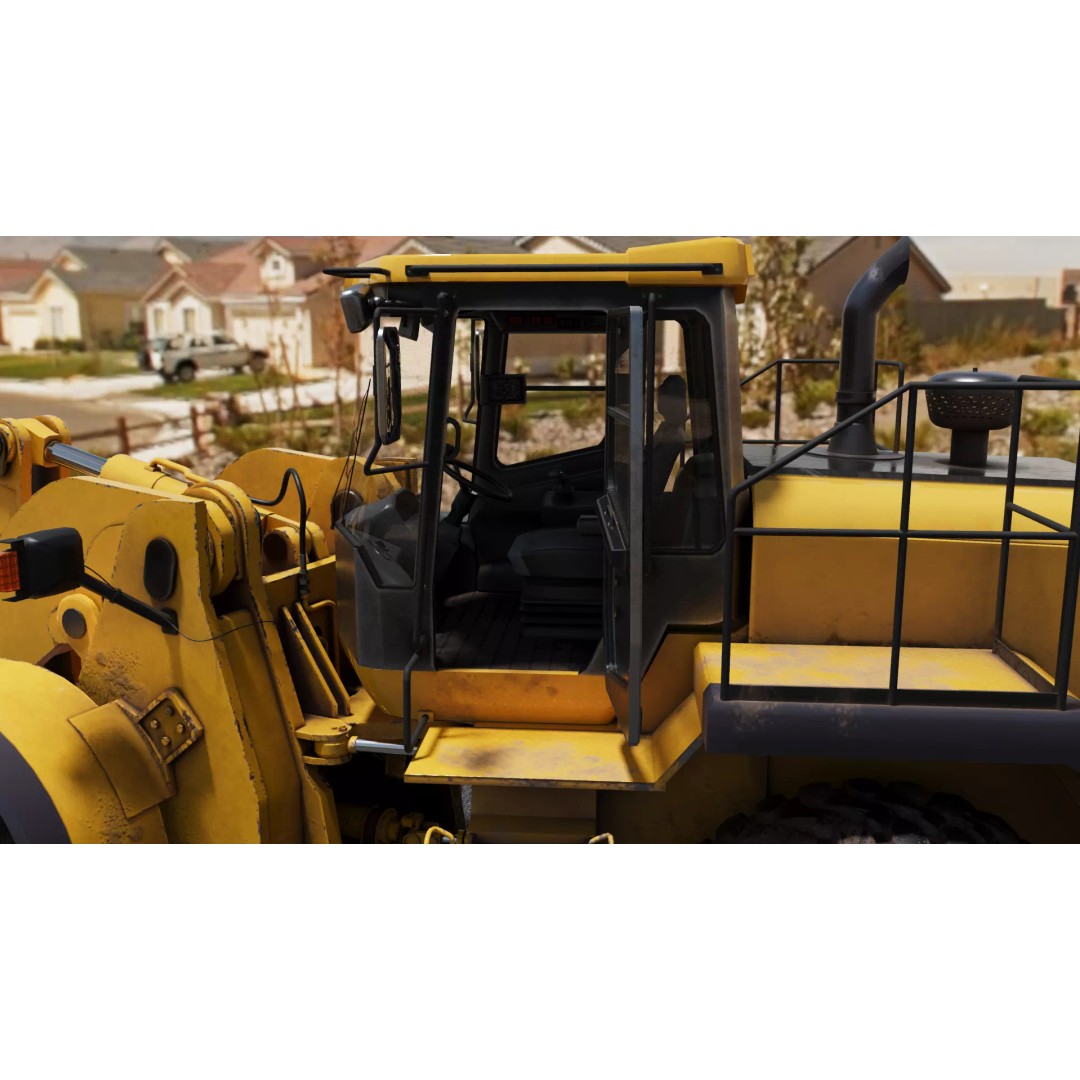 Wheel Loader 3D Model – Low Poly PBR Vehicle Asset, FBX - View 7