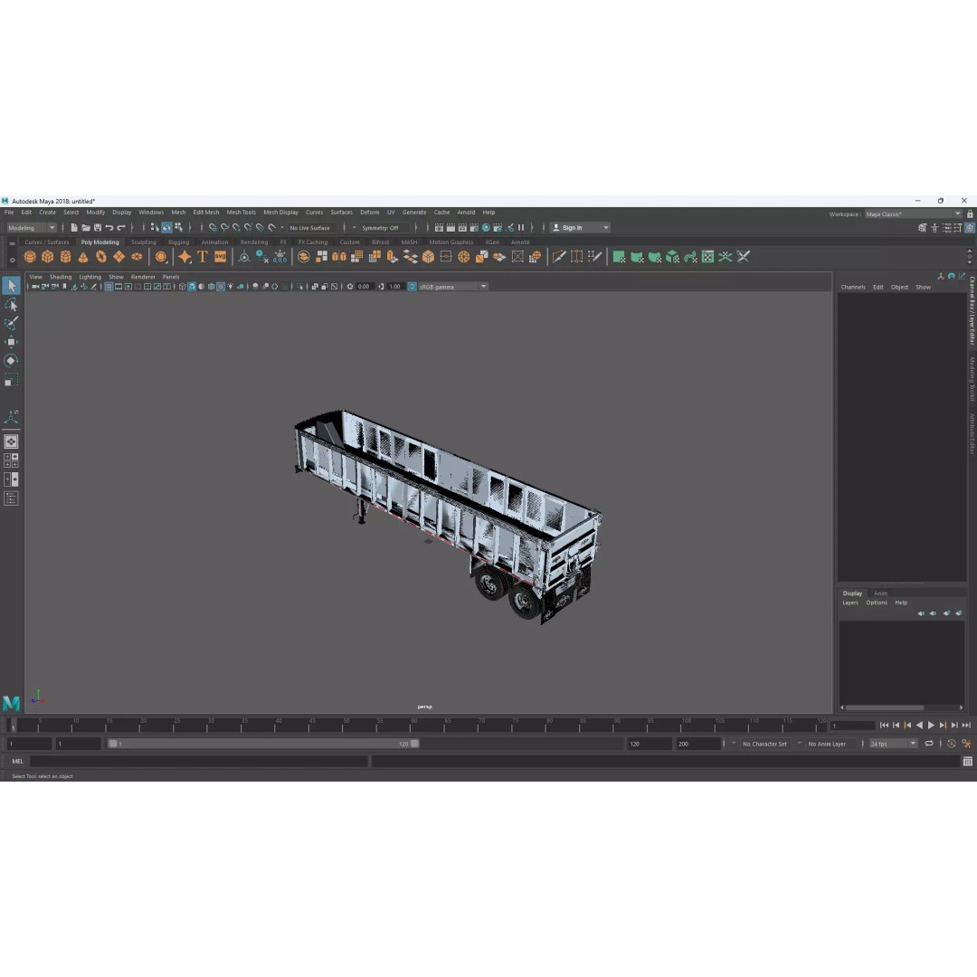 Trailstar Tri-Axle Frameless End Dump Trailer 3D Model – High Poly PBR Asset, FBX, OBJ - View 14