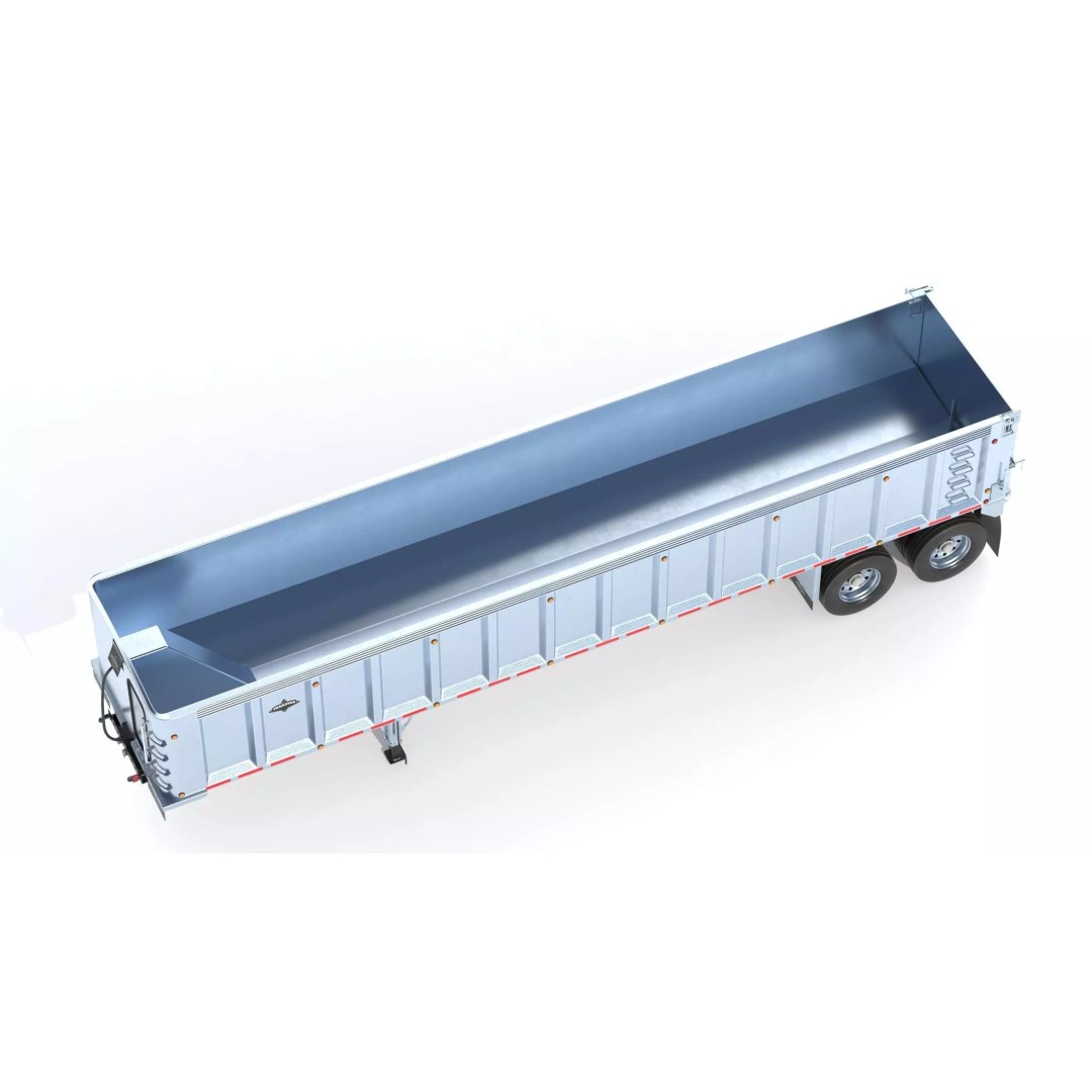Trailstar Tri-Axle Frameless End Dump Trailer 3D Model – High Poly PBR Asset, FBX, OBJ - View 15