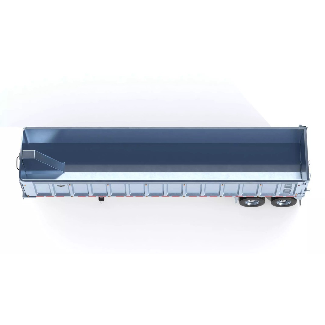 Trailstar Tri-Axle Frameless End Dump Trailer 3D Model – High Poly PBR Asset, FBX, OBJ - View 16