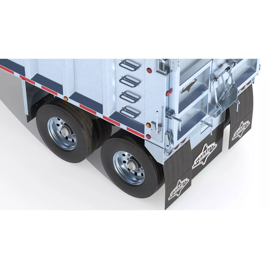 Trailstar Tri-Axle Frameless End Dump Trailer 3D Model – High Poly PBR Asset, FBX, OBJ - View 19