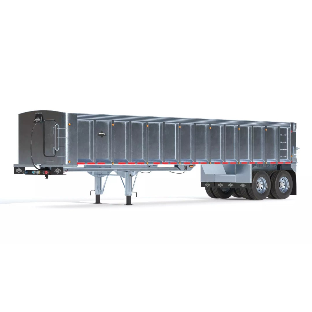 Trailstar Tri-Axle Frameless End Dump Trailer 3D Model – High Poly PBR Asset, FBX, OBJ - View 2
