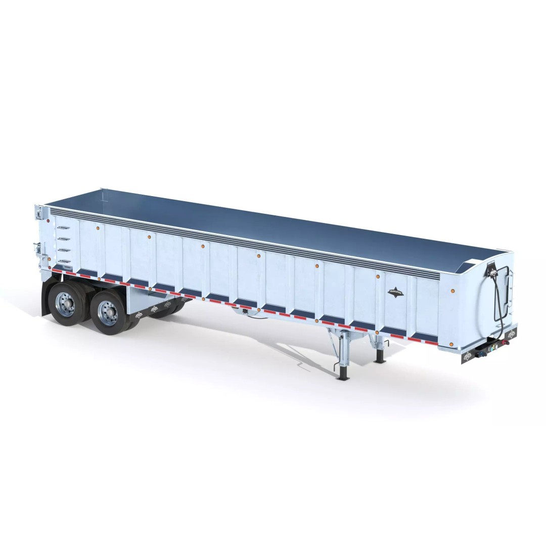 Trailstar Tri-Axle Frameless End Dump Trailer 3D Model – High Poly PBR Asset, FBX, OBJ - View 8